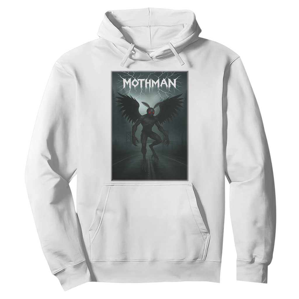 Mothman Hoodie Folklore Gothic Horror Cryptid Gift TS12 White Print Your Wear