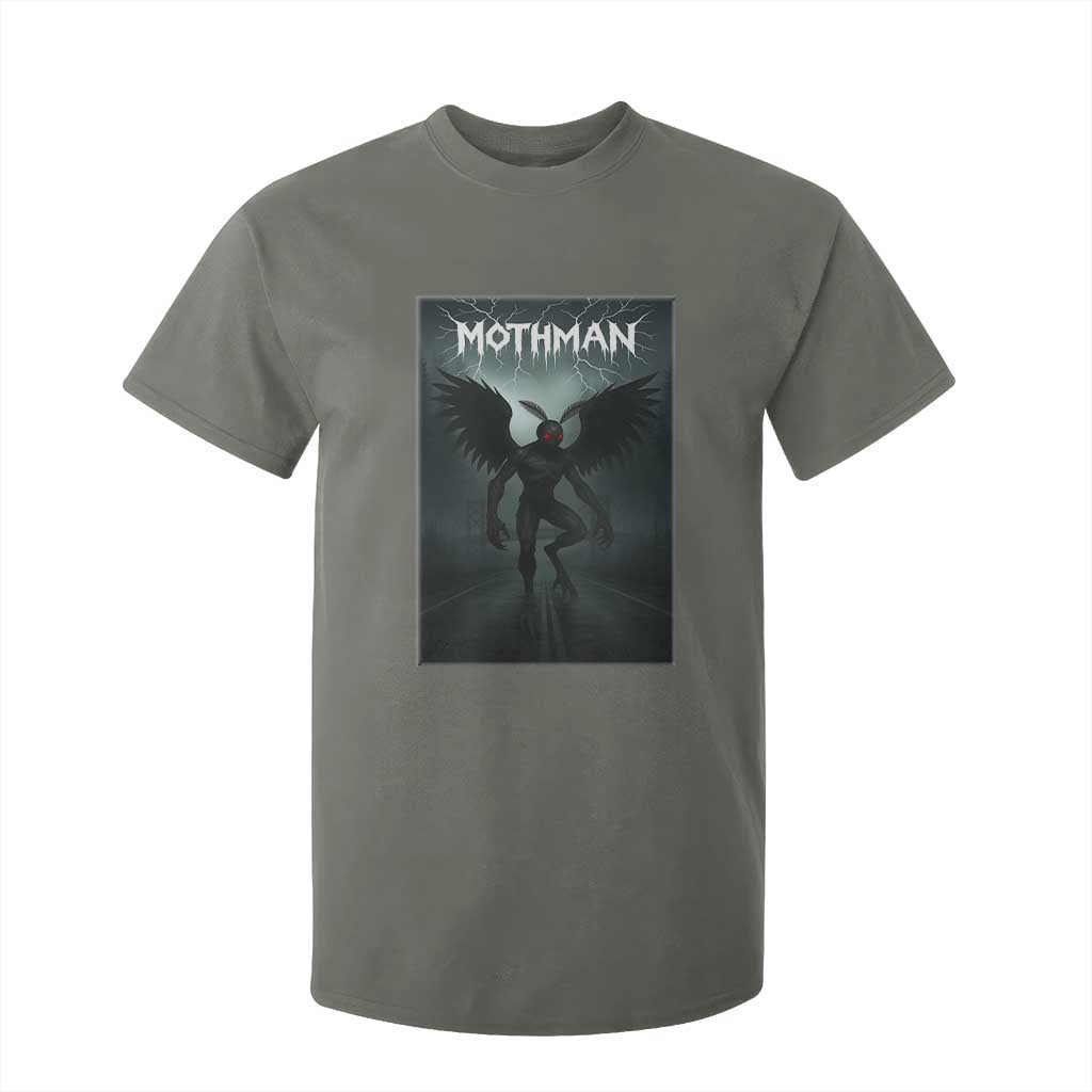 Mothman T Shirt For Kid Folklore Gothic Horror Cryptid Gift TS12 Military Green Print Your Wear