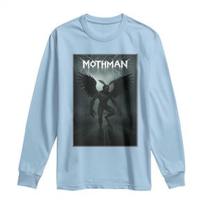 Mothman Long Sleeve Shirt Folklore Gothic Horror Cryptid Gift TS12 Light Blue Print Your Wear