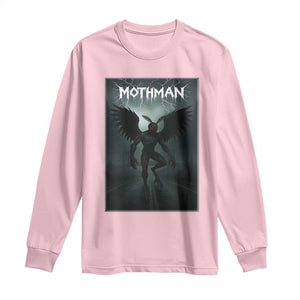 Mothman Long Sleeve Shirt Folklore Gothic Horror Cryptid Gift TS12 Light Pink Print Your Wear