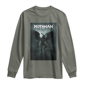 Mothman Long Sleeve Shirt Folklore Gothic Horror Cryptid Gift TS12 Military Green Print Your Wear