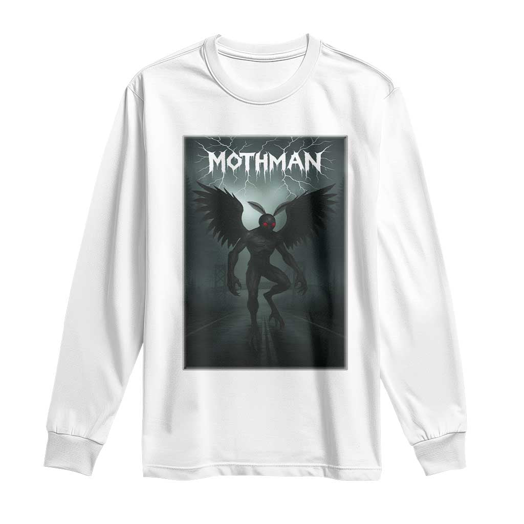 Mothman Long Sleeve Shirt Folklore Gothic Horror Cryptid Gift TS12 White Print Your Wear
