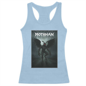 Mothman Racerback Tank Top Folklore Gothic Horror Cryptid Gift TS12 Light Blue Print Your Wear