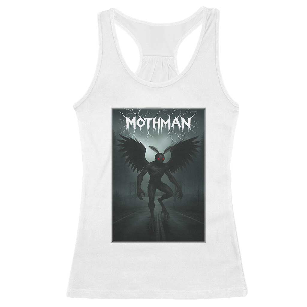 Mothman Racerback Tank Top Folklore Gothic Horror Cryptid Gift TS12 White Print Your Wear