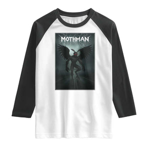Mothman Raglan Shirt Folklore Gothic Horror Cryptid Gift TS12 White Black Print Your Wear
