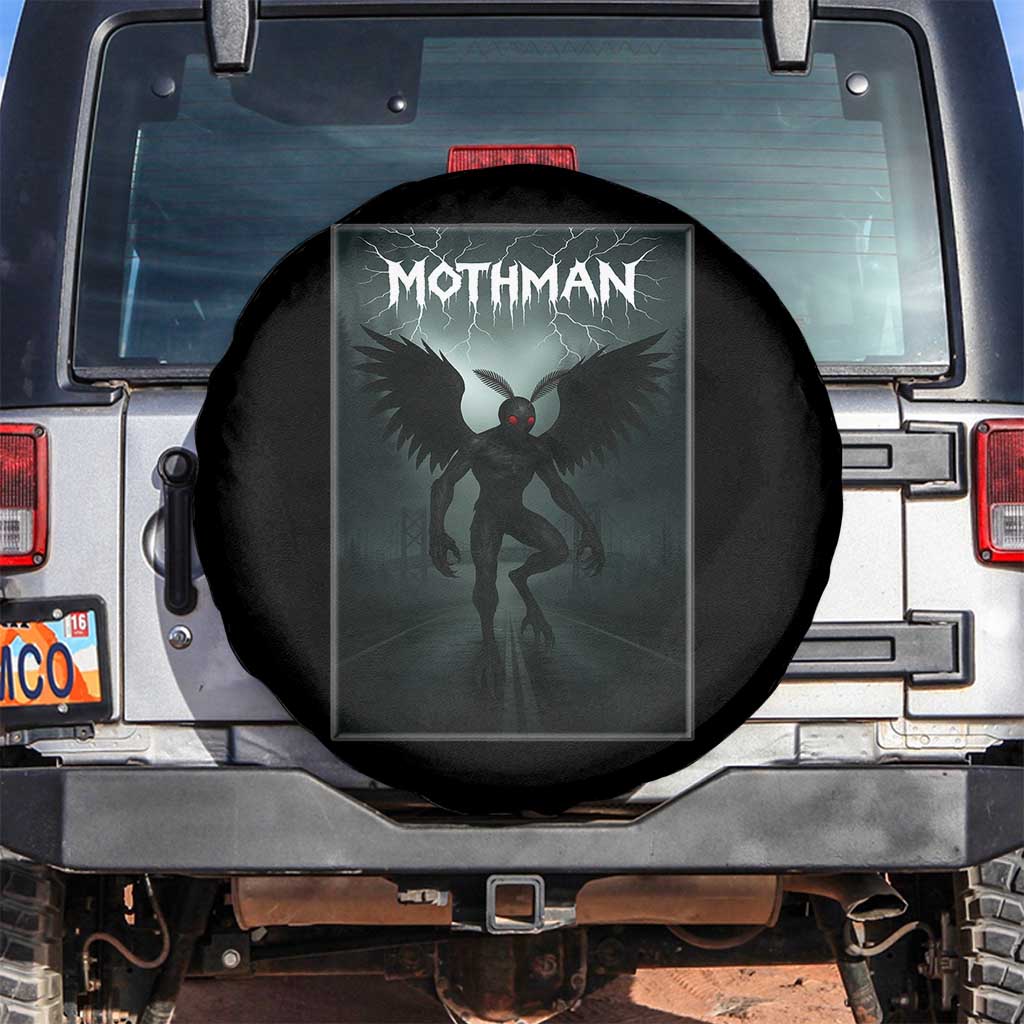 Mothman Spare Tire Cover Folklore Gothic Horror Cryptid Gift TS12 No hole Black Print Your Wear