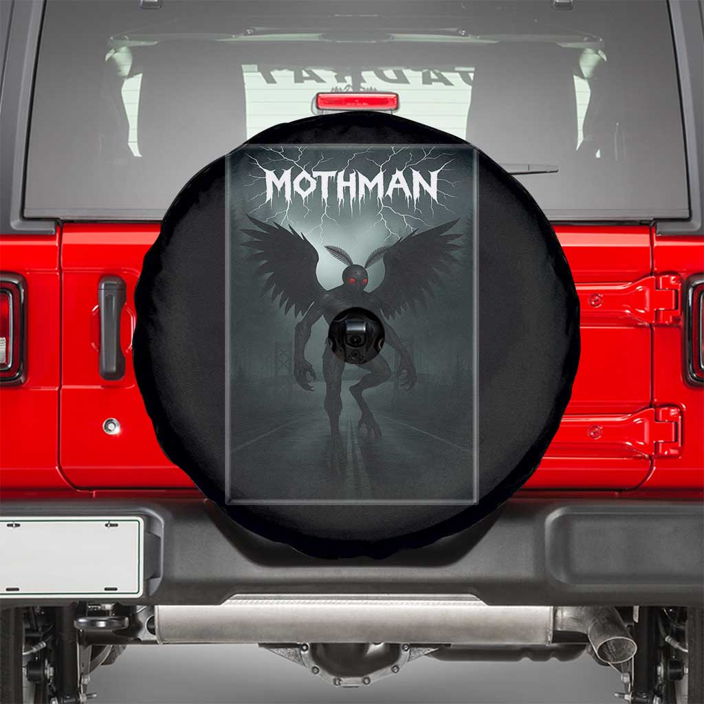 Mothman Spare Tire Cover Folklore Gothic Horror Cryptid Gift TS12 Black Print Your Wear