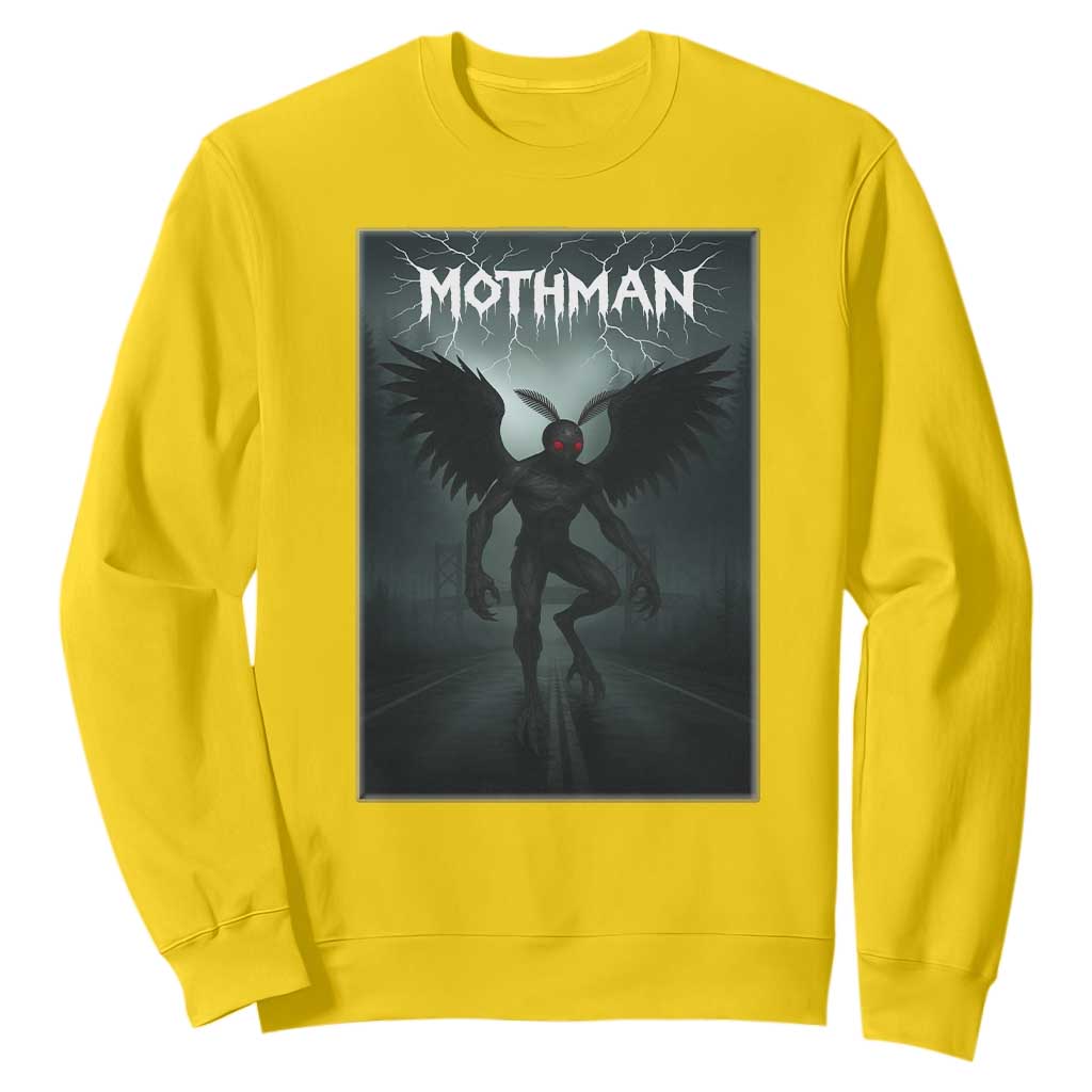Mothman Sweatshirt Folklore Gothic Horror Cryptid Gift TS12 Daisy Print Your Wear