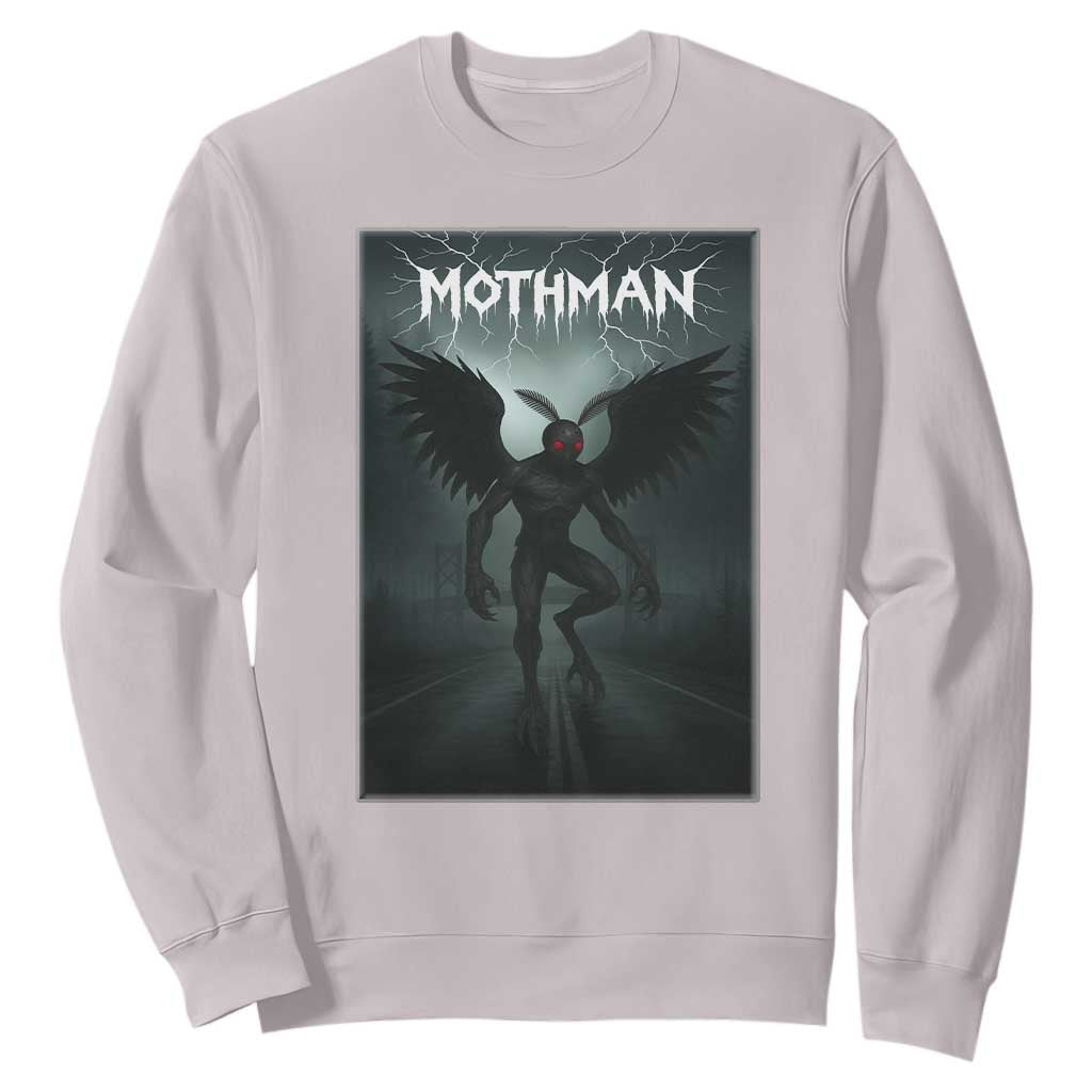 Mothman Sweatshirt Folklore Gothic Horror Cryptid Gift TS12 Ice Gray Print Your Wear