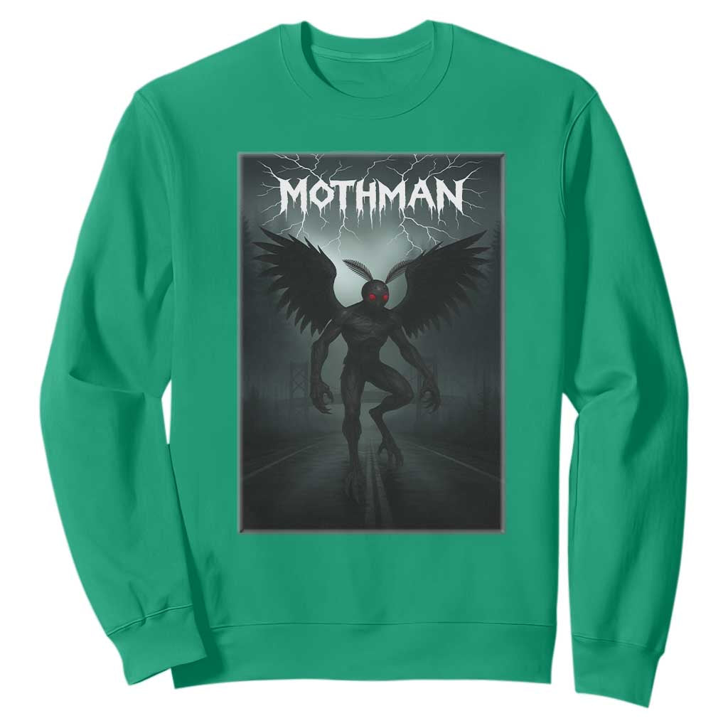 Mothman Sweatshirt Folklore Gothic Horror Cryptid Gift TS12 Irish Green Print Your Wear