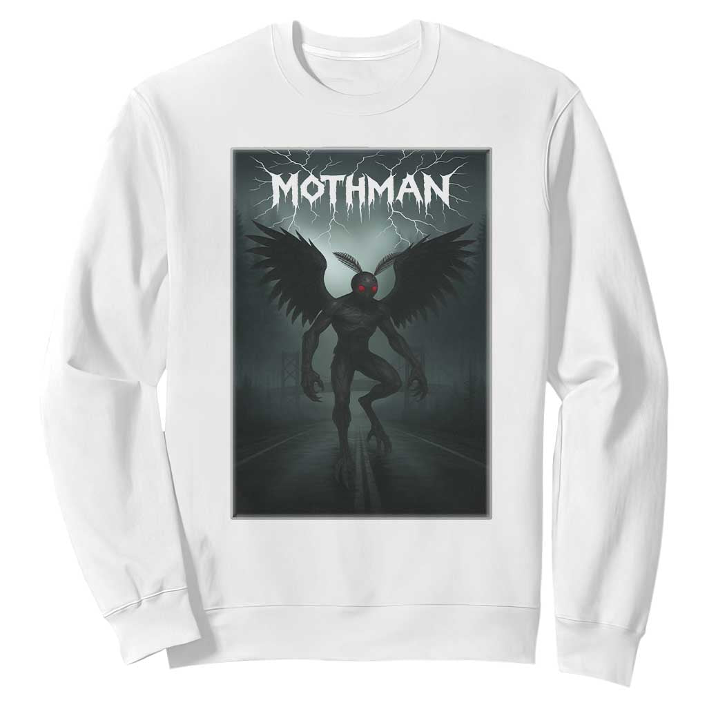 Mothman Sweatshirt Folklore Gothic Horror Cryptid Gift TS12 White Print Your Wear
