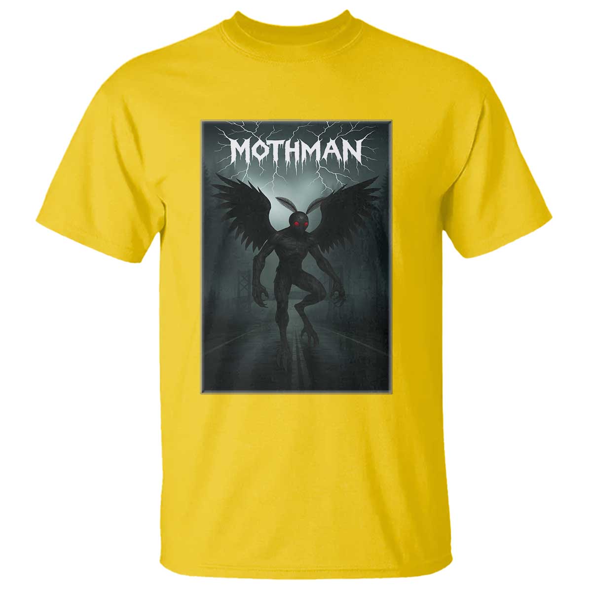 Mothman T Shirt Folklore Gothic Horror Cryptid Gift TS12 Daisy Print Your Wear