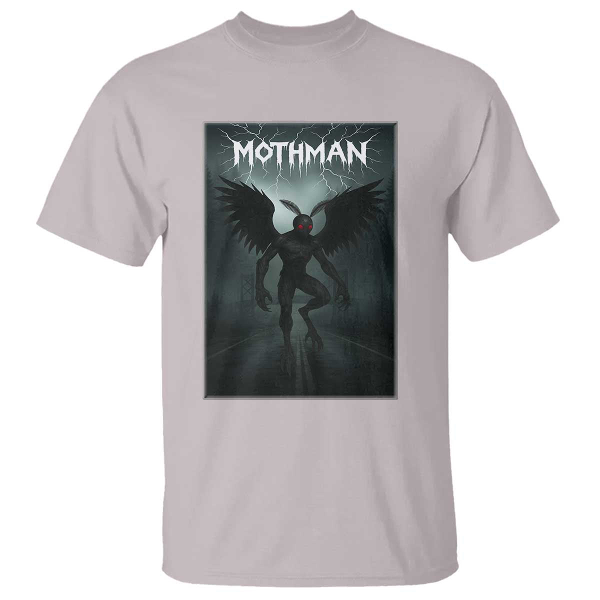 Mothman T Shirt Folklore Gothic Horror Cryptid Gift TS12 Ice Gray Print Your Wear