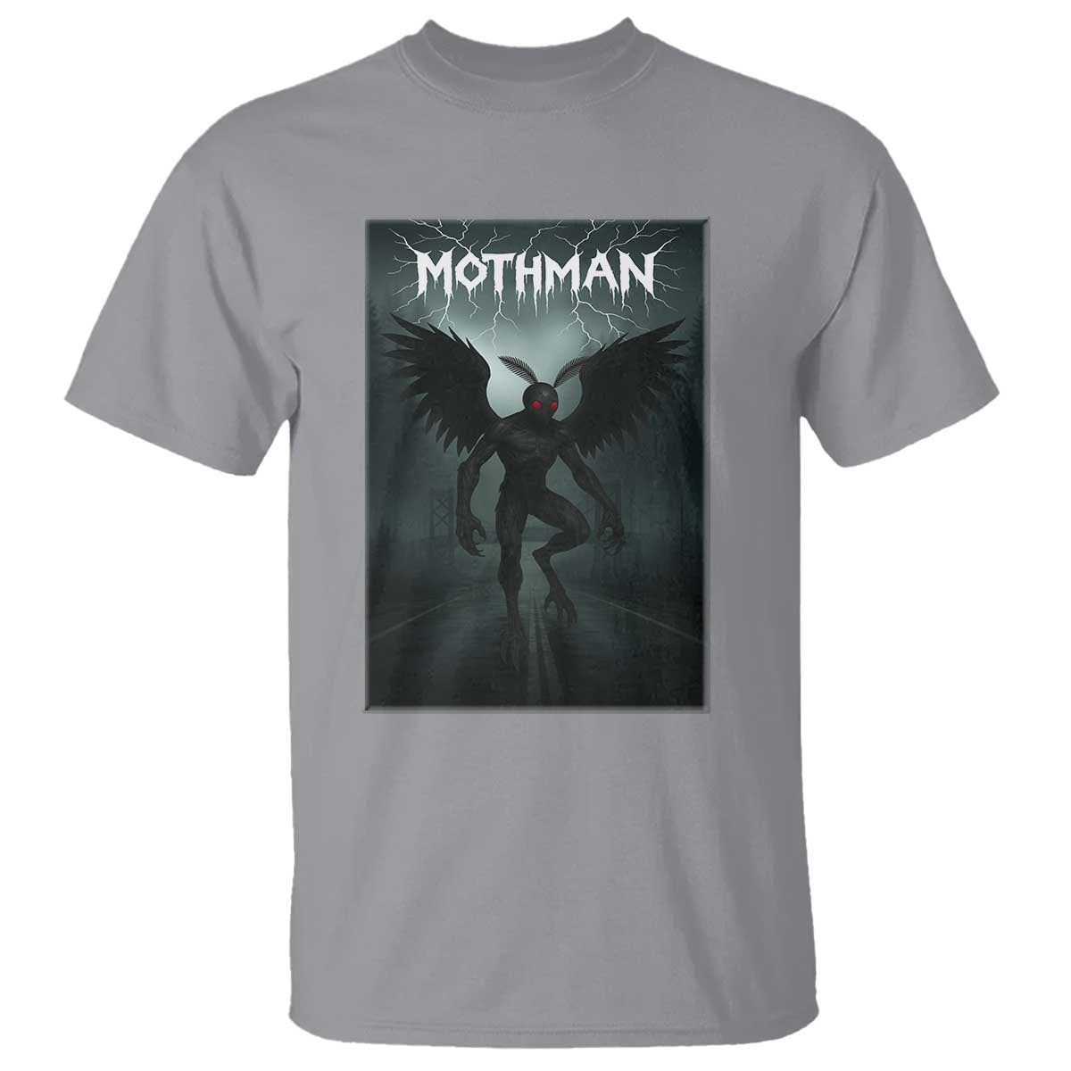 Mothman T Shirt Folklore Gothic Horror Cryptid Gift TS12 Sport Gray Print Your Wear