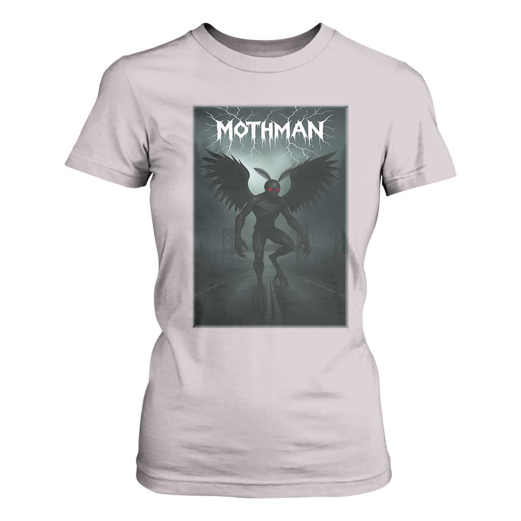 Mothman T Shirt For Women Folklore Gothic Horror Cryptid Gift TS12 Ice Gray Print Your Wear