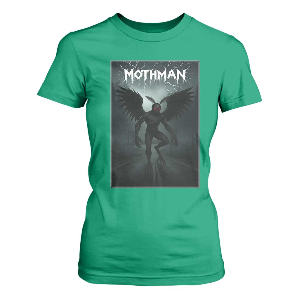 Mothman T Shirt For Women Folklore Gothic Horror Cryptid Gift TS12 Irish Green Print Your Wear