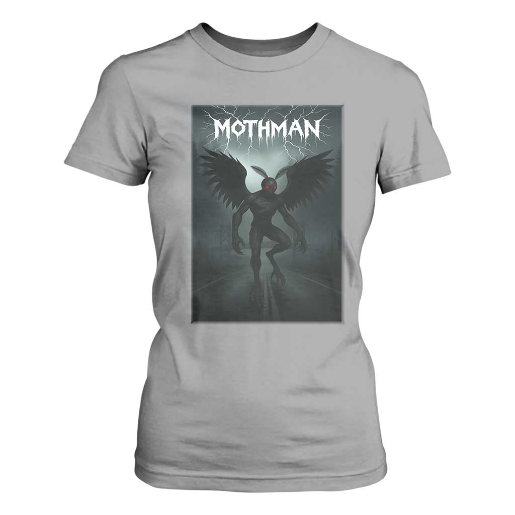 Mothman T Shirt For Women Folklore Gothic Horror Cryptid Gift TS12 Sport Gray Print Your Wear