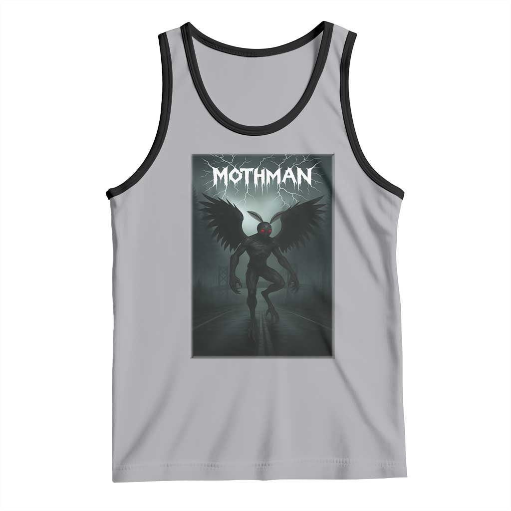 Mothman Tank Top Folklore Gothic Horror Cryptid Gift TS12 Athletic Heather Black Print Your Wear
