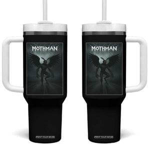 Mothman Tumbler With Handle Folklore Gothic Horror Cryptid Gift TS12 One Size: 40 oz Black Print Your Wear