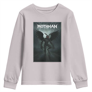 Mothman Youth Sweatshirt Folklore Gothic Horror Cryptid Gift TS12 Ice Gray Print Your Wear