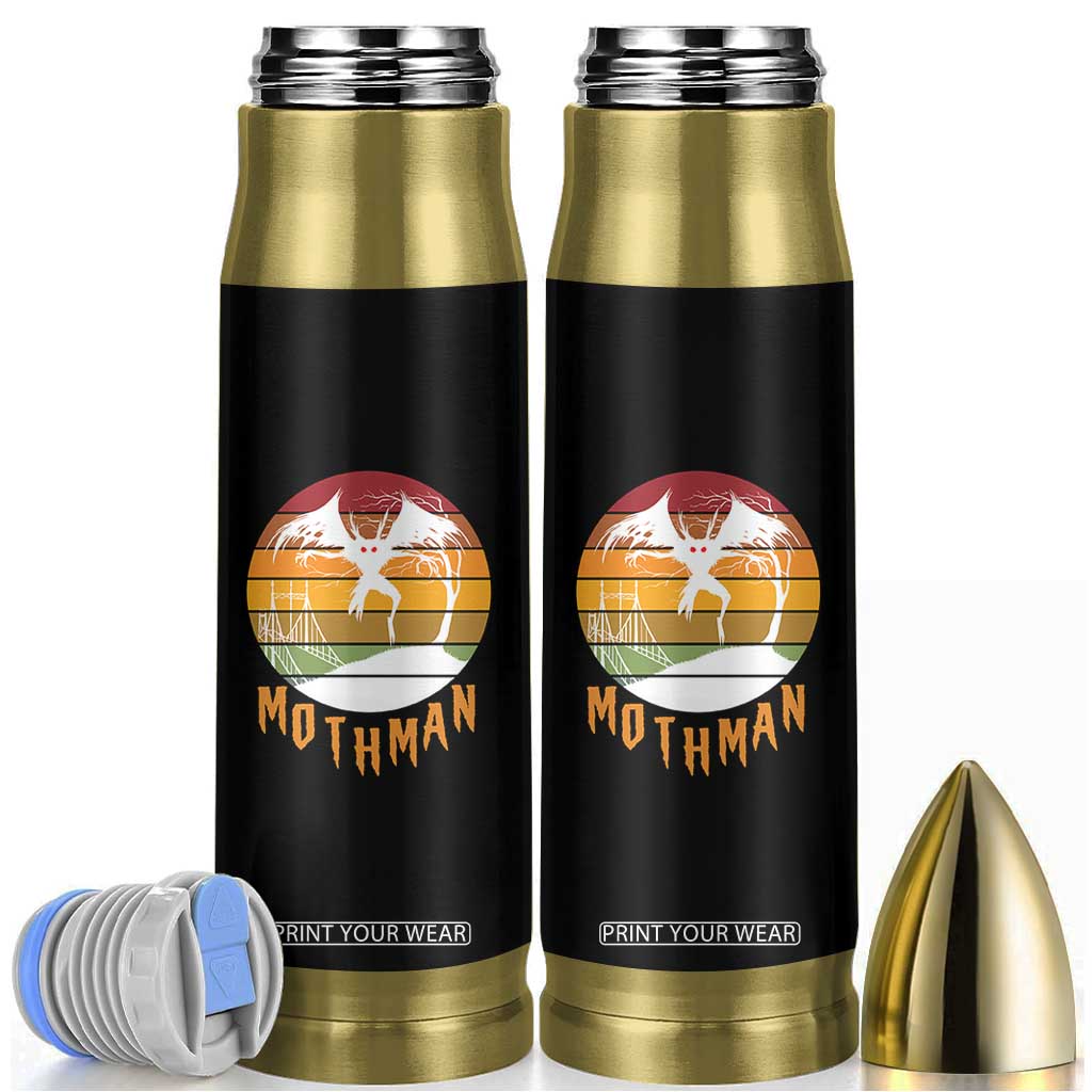 Mothman Bullet Tumbler Retro Vintage Cryptid Gothic Horror Gift TS12 Black Print Your Wear