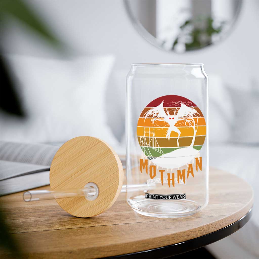 Mothman Glass Can Retro Vintage Cryptid Gothic Horror Gift TS12 Print Your Wear