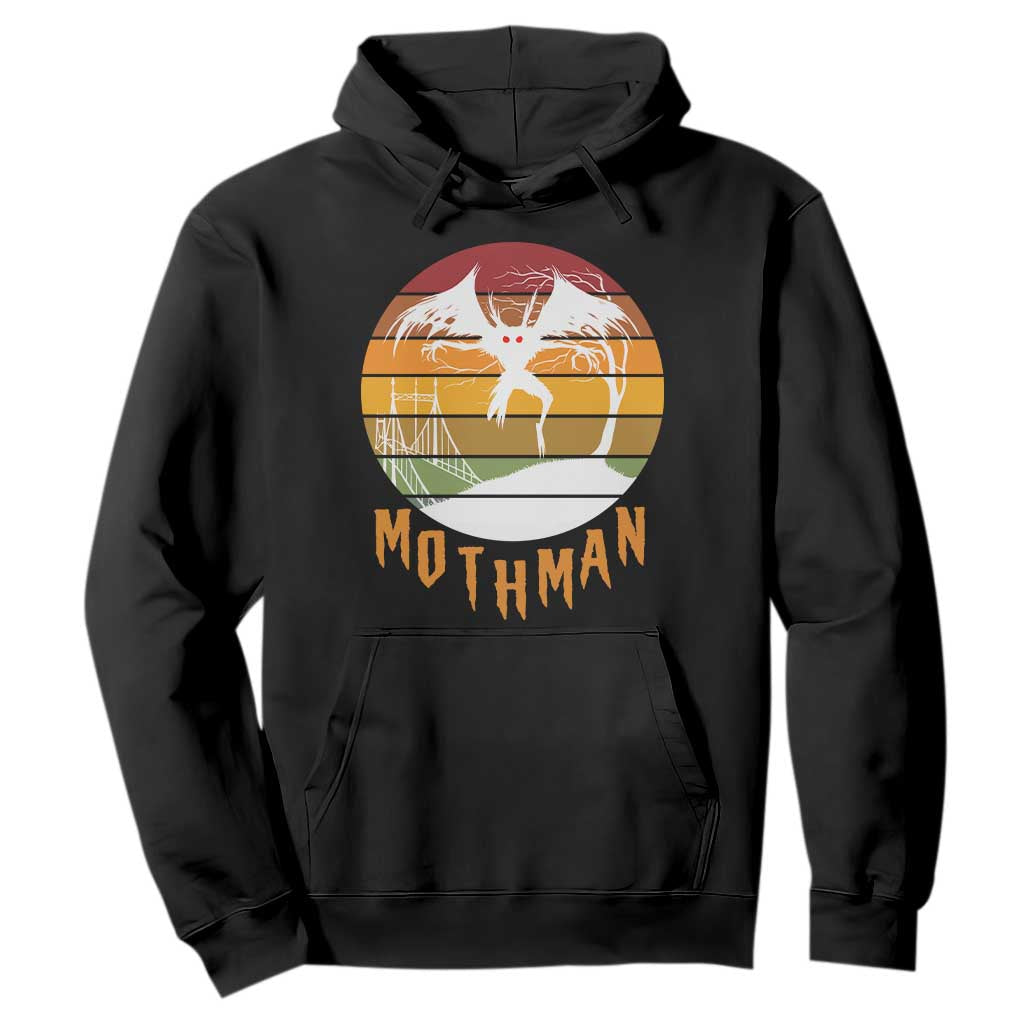 Mothman Hoodie Retro Vintage Cryptid Gothic Horror Gift TS12 Black Print Your Wear
