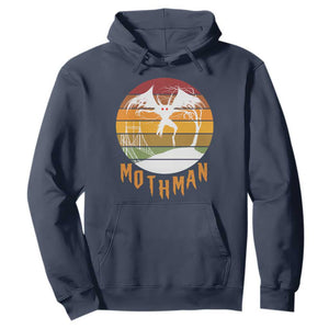 Mothman Hoodie Retro Vintage Cryptid Gothic Horror Gift TS12 Navy Print Your Wear