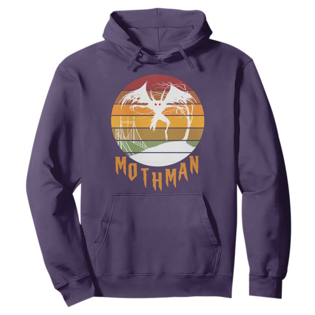 Mothman Hoodie Retro Vintage Cryptid Gothic Horror Gift TS12 Purple Print Your Wear