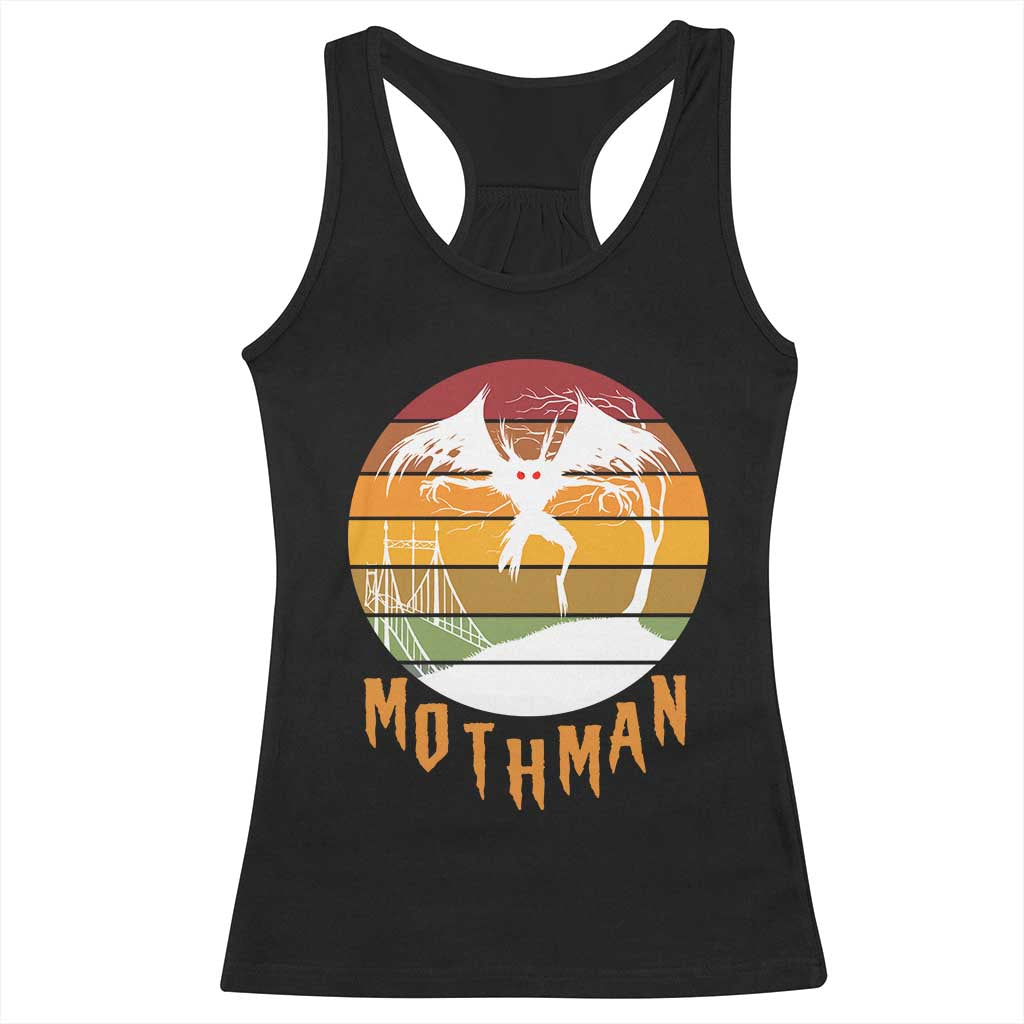 Mothman Racerback Tank Top Retro Vintage Cryptid Gothic Horror Gift TS12 Black Print Your Wear