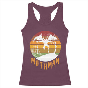 Mothman Racerback Tank Top Retro Vintage Cryptid Gothic Horror Gift TS12 Maroon Print Your Wear