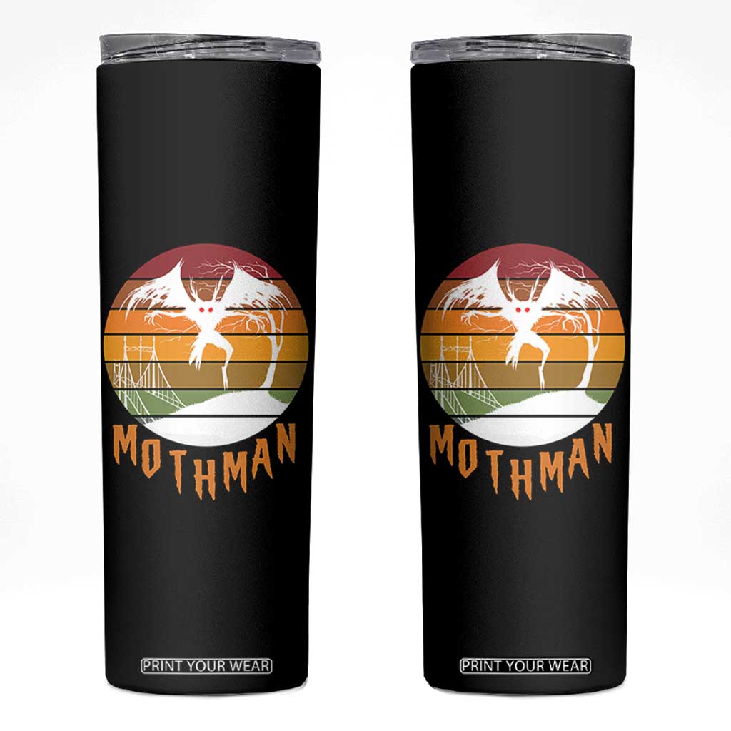 Mothman Skinny Tumbler Retro Vintage Cryptid Gothic Horror Gift TS12 Black Print Your Wear