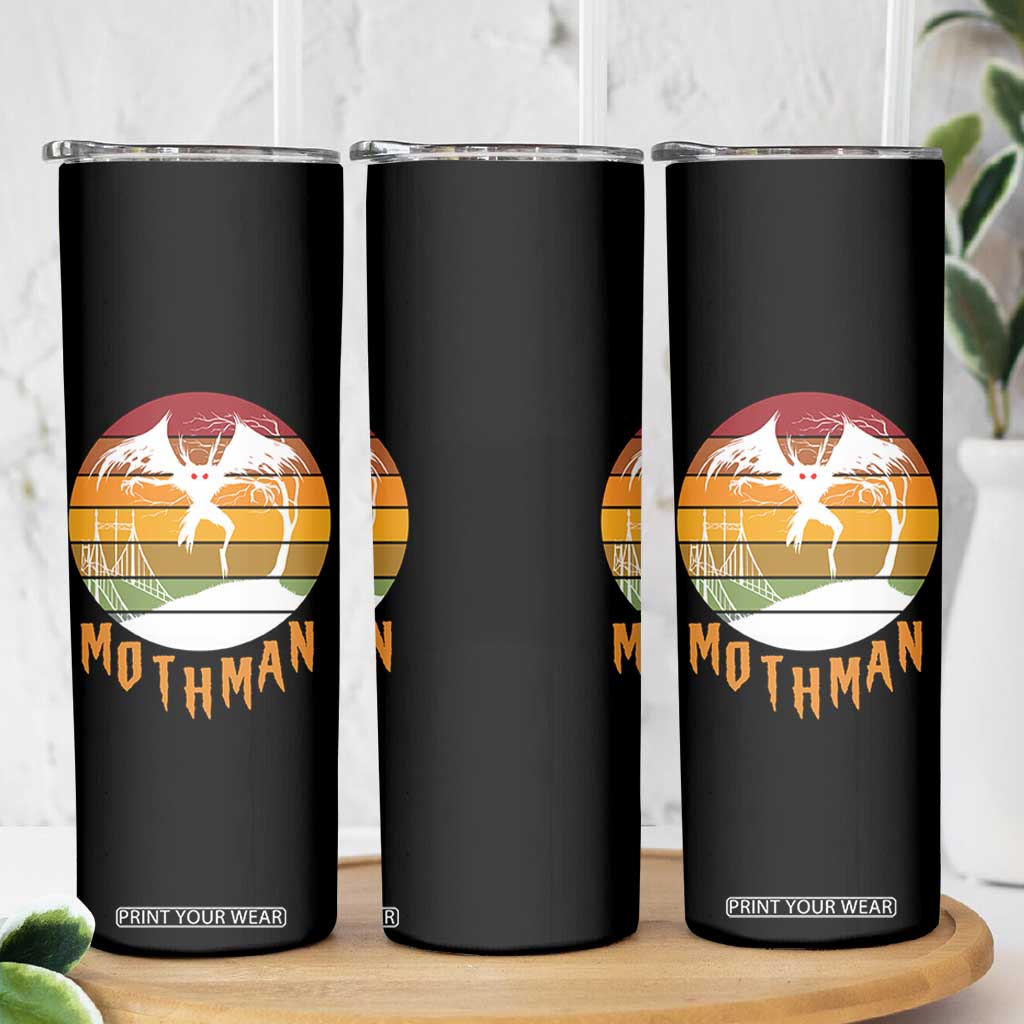 Mothman Skinny Tumbler Retro Vintage Cryptid Gothic Horror Gift TS12 Print Your Wear