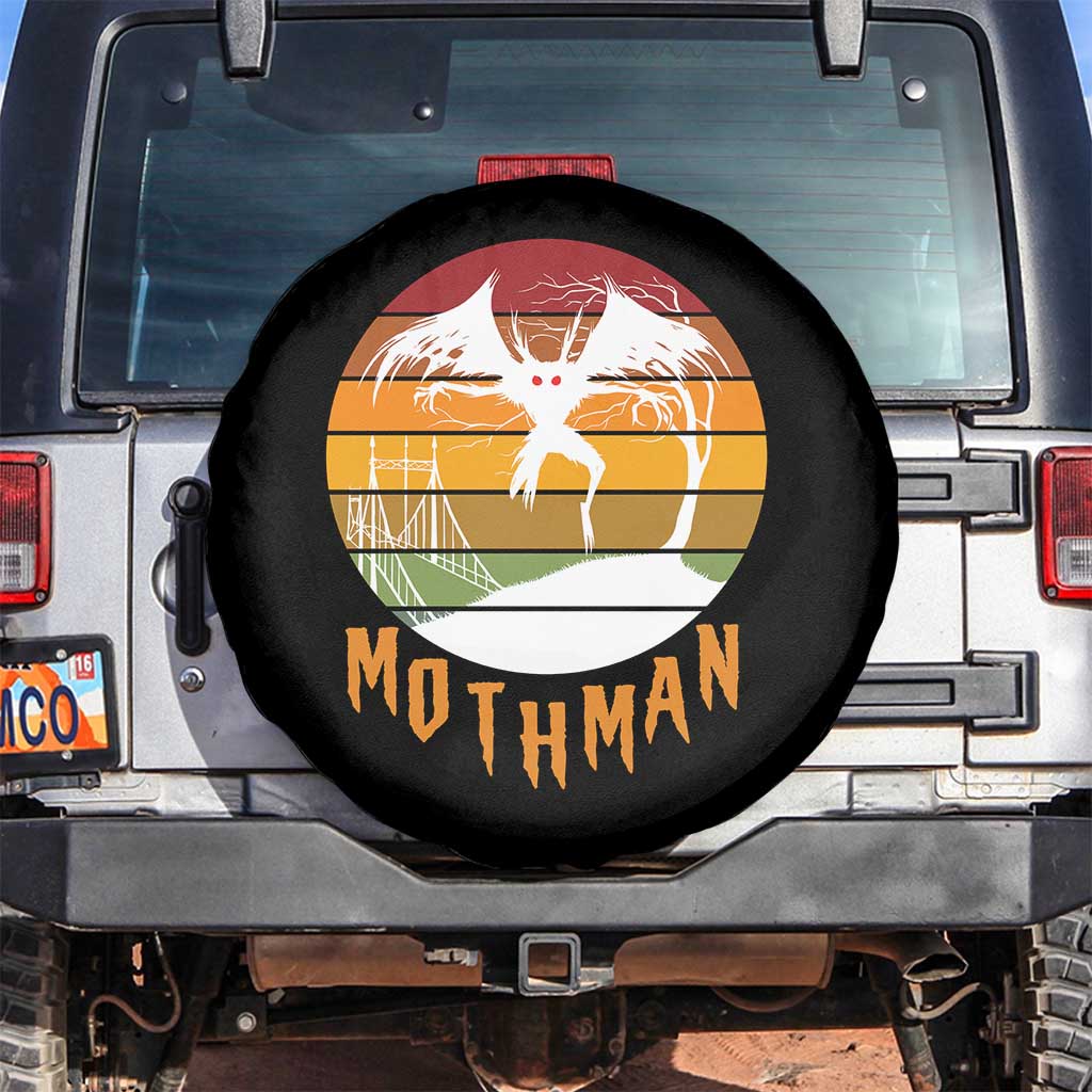 Mothman Spare Tire Cover Retro Vintage Cryptid Gothic Horror Gift TS12 No hole Black Print Your Wear