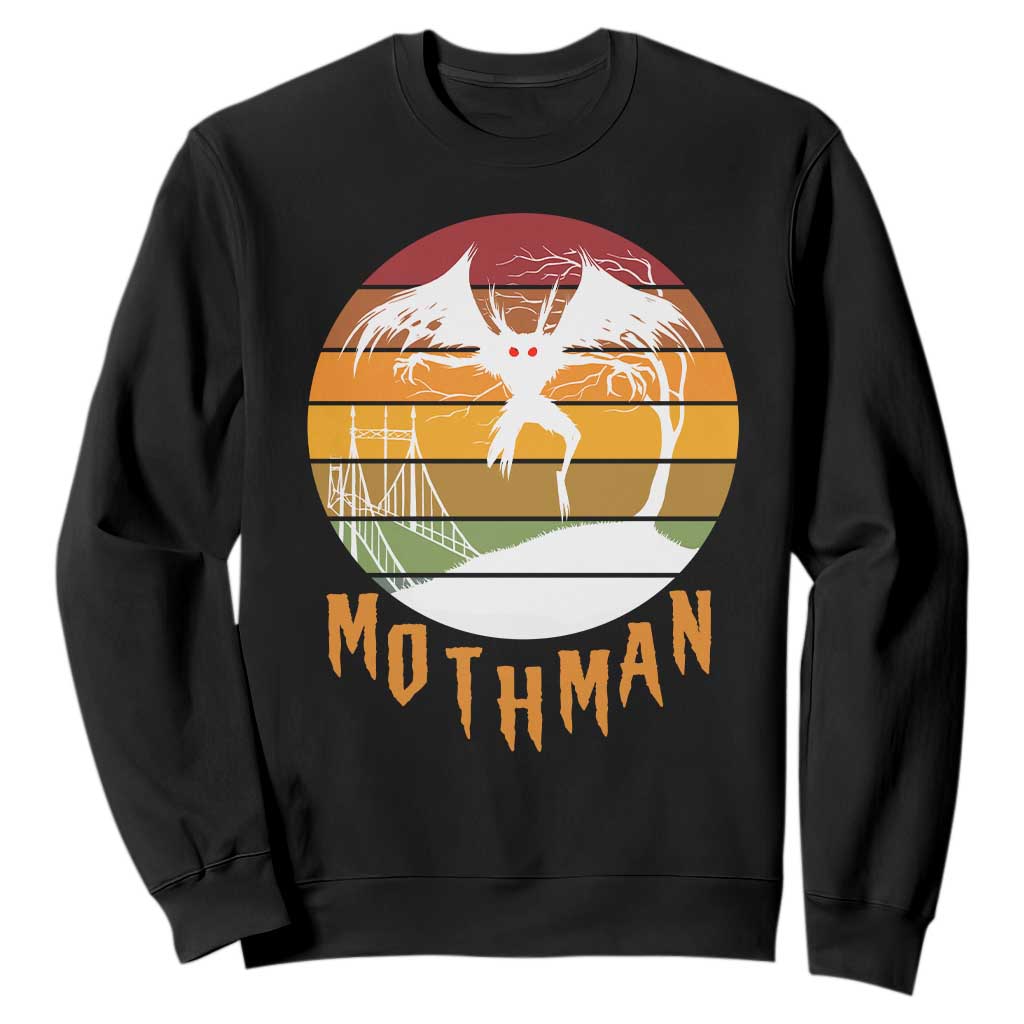 Mothman Sweatshirt Retro Vintage Cryptid Gothic Horror Gift TS12 Black Print Your Wear