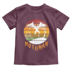 Mothman Toddler T Shirt Retro Vintage Cryptid Gothic Horror Gift TS12 Maroon Print Your Wear