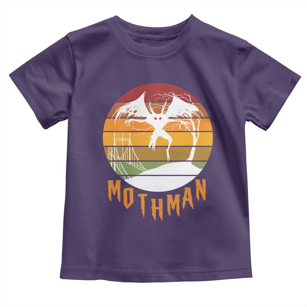 Mothman Toddler T Shirt Retro Vintage Cryptid Gothic Horror Gift TS12 Purple Print Your Wear
