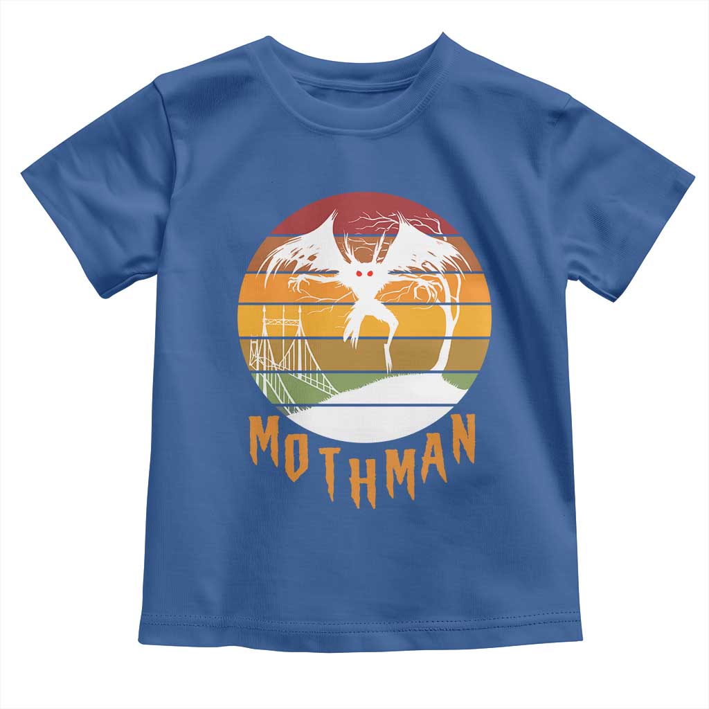Mothman Toddler T Shirt Retro Vintage Cryptid Gothic Horror Gift TS12 Royal Blue Print Your Wear