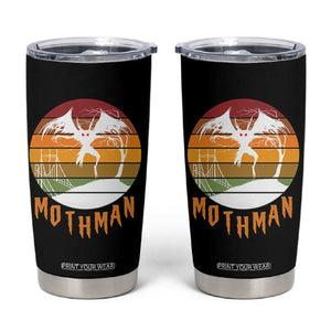 Mothman Tumbler Cup Retro Vintage Cryptid Gothic Horror Gift TS12 Black Print Your Wear