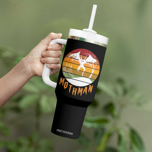 Mothman Tumbler With Handle Retro Vintage Cryptid Gothic Horror Gift TS12 Print Your Wear