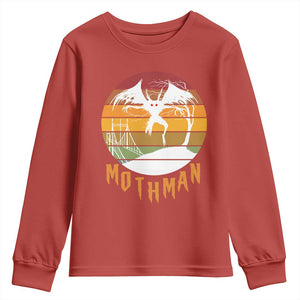 Mothman Youth Sweatshirt Retro Vintage Cryptid Gothic Horror Gift TS12 Red Print Your Wear