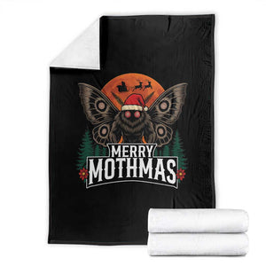 Mothman Throw Blanket Holiday Humor Merry Mothmas Cryptid Gift TS12 Black Print Your Wear