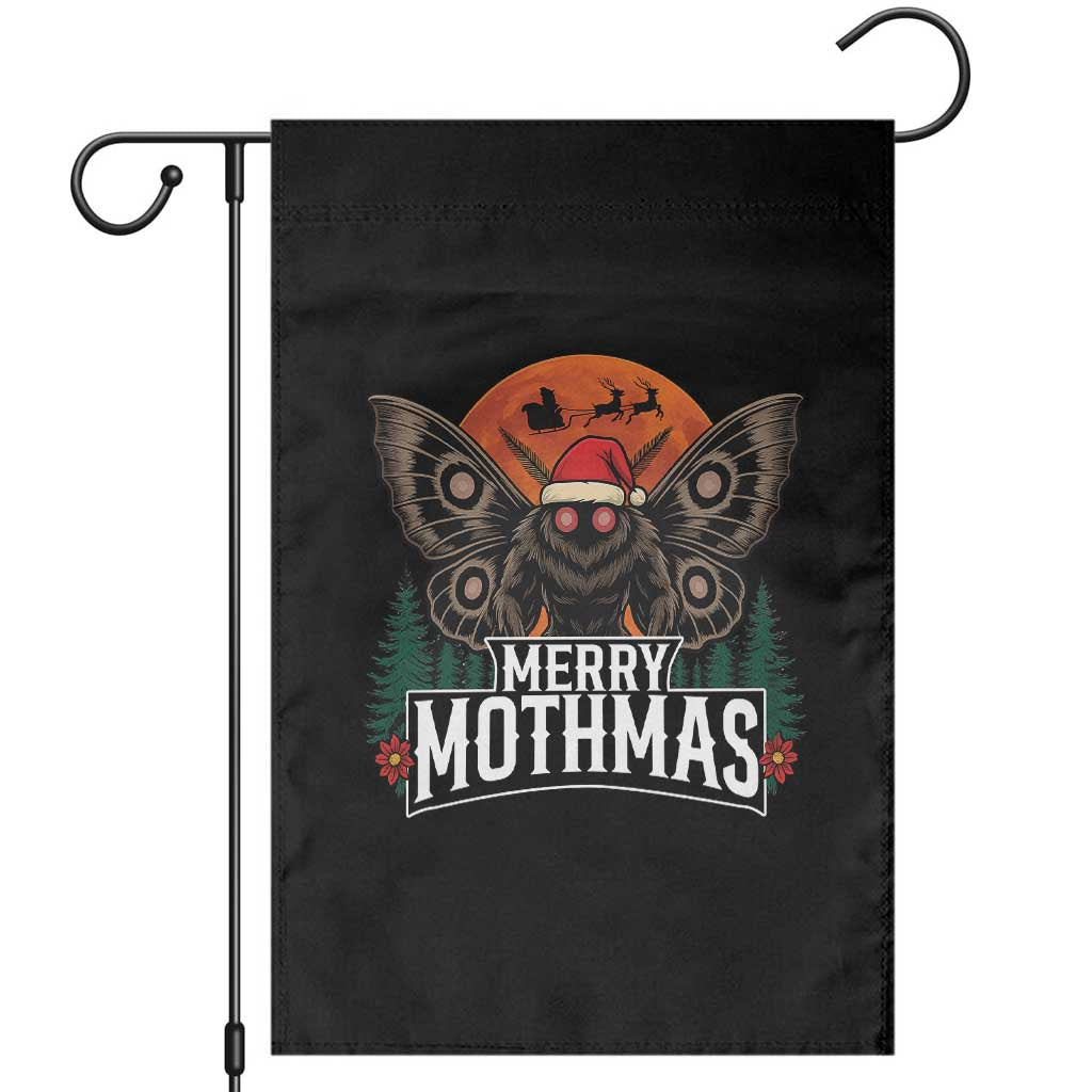 Mothman Garden Flag Holiday Humor Merry Mothmas Cryptid Gift TS12 Black Print Your Wear