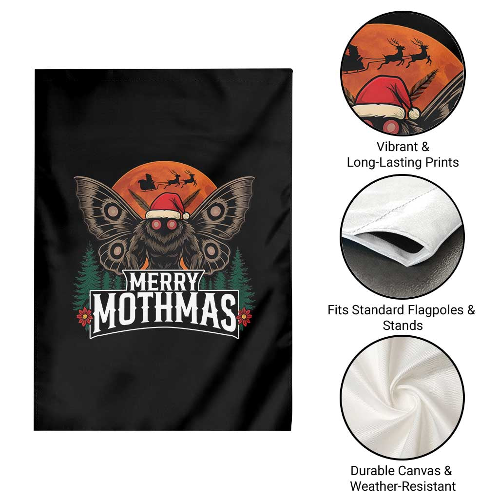 Mothman Garden Flag Holiday Humor Merry Mothmas Cryptid Gift TS12 Print Your Wear