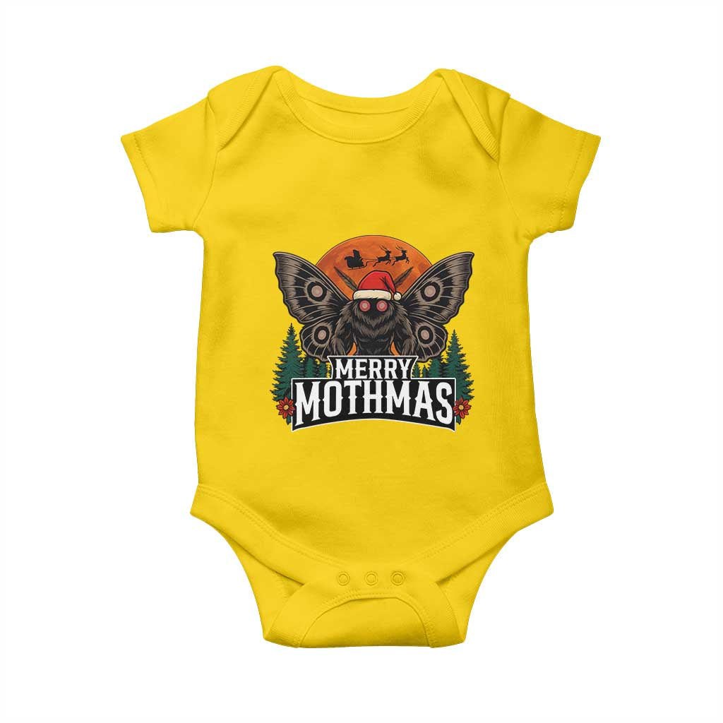 Mothman Baby Onesie Holiday Humor Merry Mothmas Cryptid Gift TS12 Daisy Print Your Wear