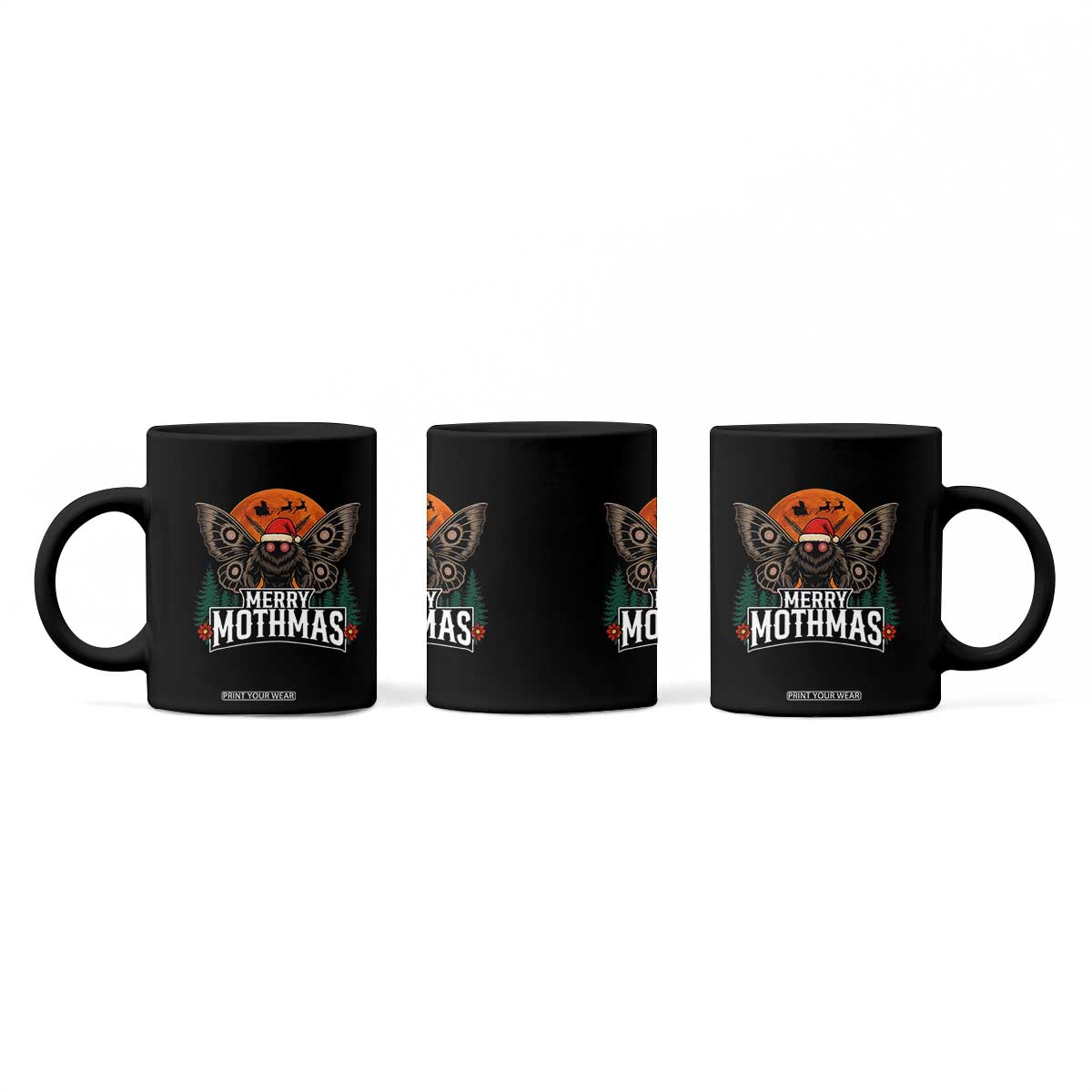 Mothman Coffee Mug Holiday Humor Merry Mothmas Cryptid Gift TS12 Print Your Wear