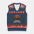 Mothman V-Neck Knit Sweater Vest Holiday Humor Merry Mothmas Cryptid Gift TS12 Navy Red Print Your Wear