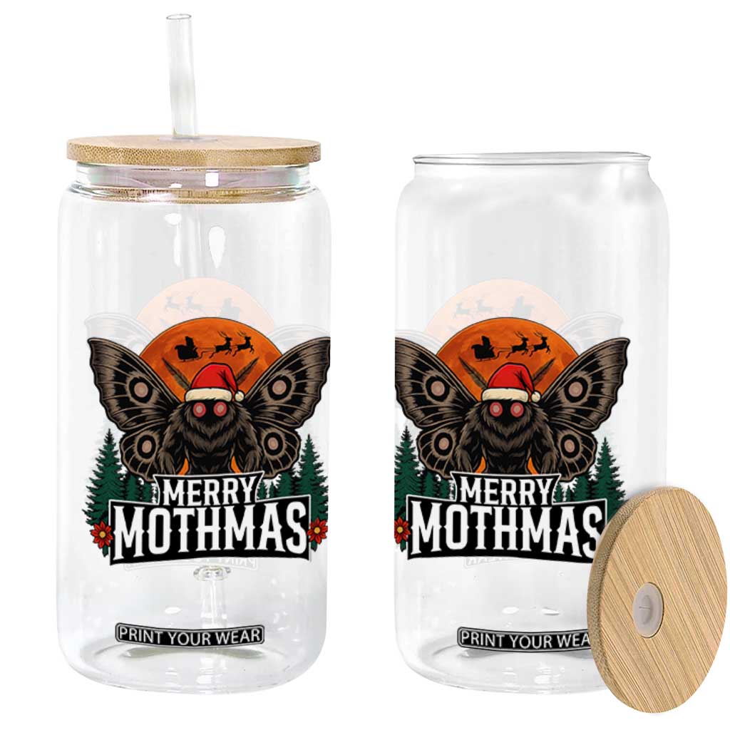 Mothman Glass Can Holiday Humor Merry Mothmas Cryptid Gift TS12 Print Your Wear
