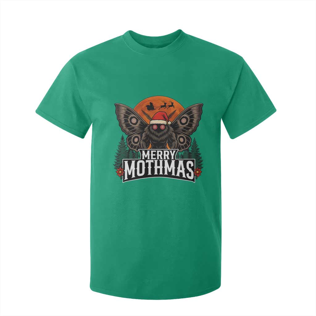 Mothman T Shirt For Kid Holiday Humor Merry Mothmas Cryptid Gift TS12 Irish Green Print Your Wear