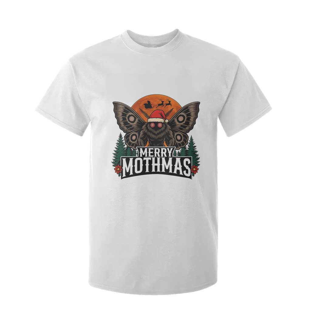 Mothman T Shirt For Kid Holiday Humor Merry Mothmas Cryptid Gift TS12 White Print Your Wear